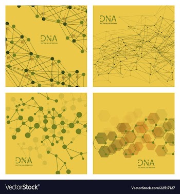 Scientific genetic engineering and biotechnology vector image
