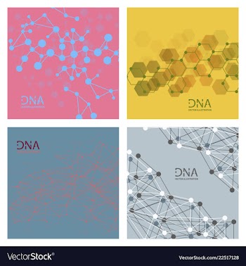 Scientific genetic engineering and biotechnology vector image