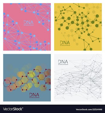 Scientific genetic engineering and biotechnology vector image