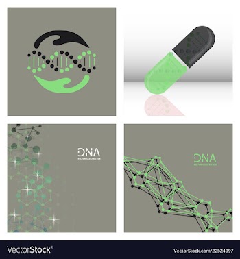 Scientific genetic engineering and biotechnology vector image