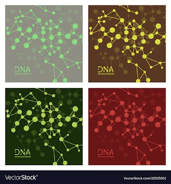 Scientific genetic engineering and biotechnology vector image