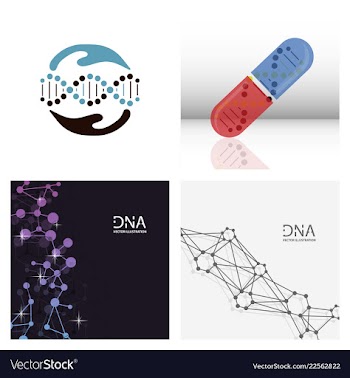 Scientific genetic engineering and biotechnology vector image