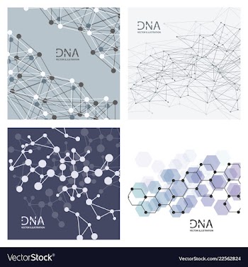 Scientific genetic engineering and biotechnology vector image