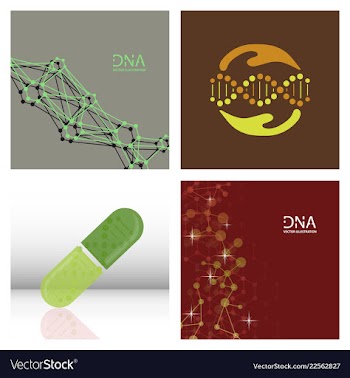 Scientific genetic engineering and biotechnology vector image