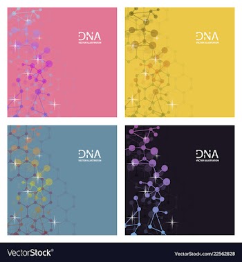 Scientific genetic engineering and biotechnology vector image