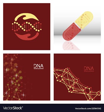 Scientific genetic engineering and biotechnology vector image