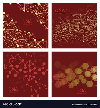 Scientific genetic engineering and biotechnology vector image