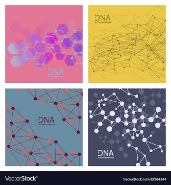 Scientific genetic engineering and biotechnology vector image