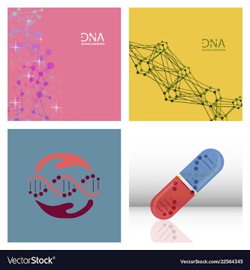 Scientific genetic engineering and biotechnology vector image
