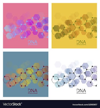 Scientific genetic engineering and biotechnology vector image
