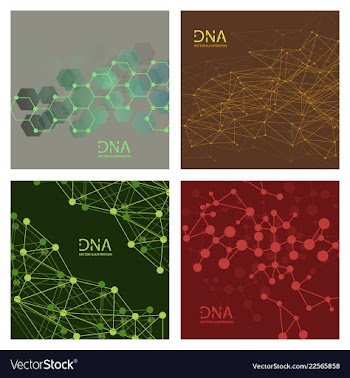 Scientific genetic engineering and biotechnology vector image