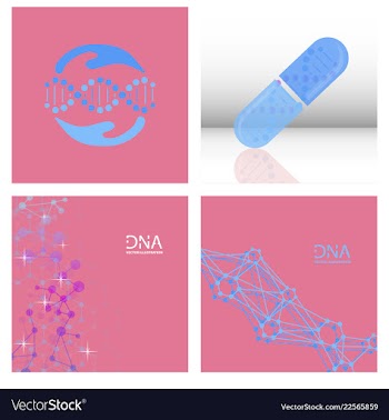 Scientific genetic engineering and biotechnology vector image
