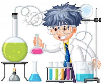 Scientist doing experiment in science lab Free Vector