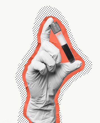 Scientist gloved hand holding a blood test tube element | Free  transparent png - 2316046