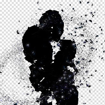 SciFi Render , black abstract painting transparent background PNG clipart