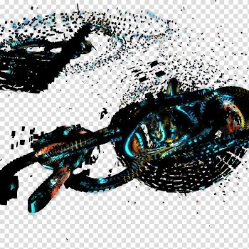 SciFi Render , black and blue abstract illustration transparent background PNG clipart