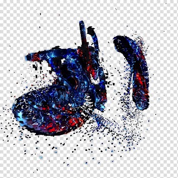 SciFi Render , blue and red abstract painting transparent background PNG clipart