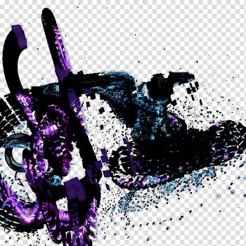 SciFi Render , purple and black abstract logo transparent background PNG clipart