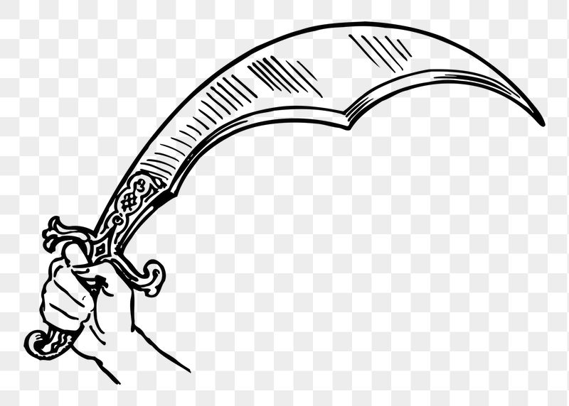 Scimitar sword png sticker illustration, | Free PNG - rawpixel