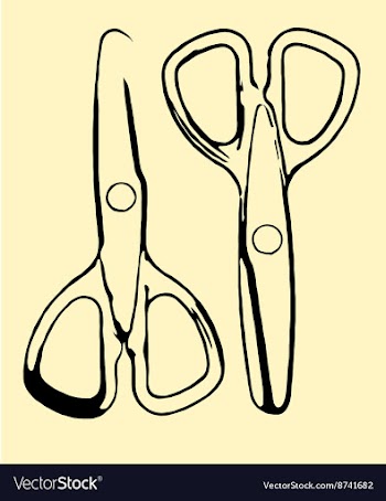 Scissor cartoon vector image