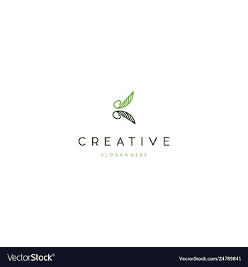 Scissor naturally creative business logo vector image