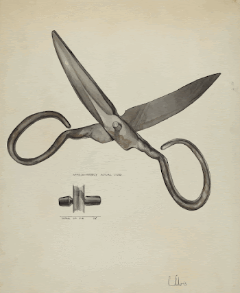 Scissors (ca.1936) by Roberta Elvis. | Free Photo - rawpixel
