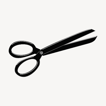 Scissors  clipart, black & | Free PSD - rawpixel