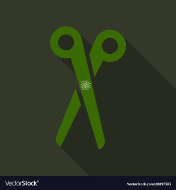 Scissors closed on background flat design vector image