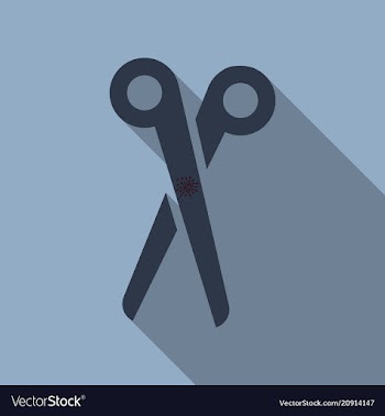 Scissors closed on background flat design vector image
