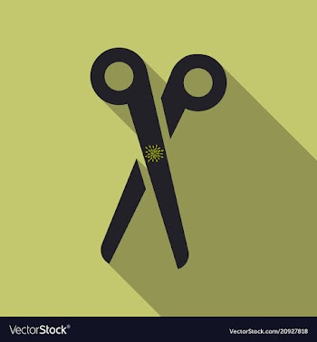 Scissors closed on background flat design vector image