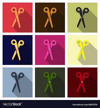 Scissors closed on background flat design vector image