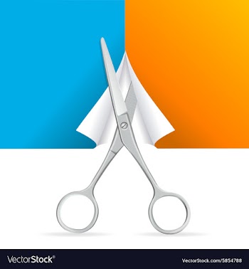  					Scissors Cut Paper vector image														