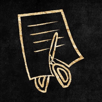 Scissors cutting paper, gold aesthetic | Free Vector Illustration - rawpixel