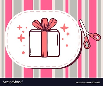 Scissors cutting sticker with icon of gif vector image