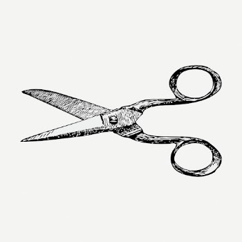 Scissors drawing, tool vintage illustration | Free PSD - rawpixel