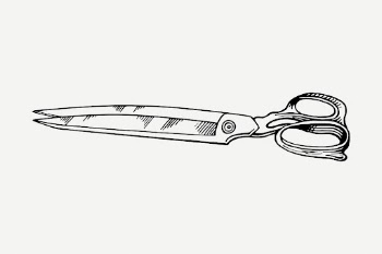 Scissors drawing, vintage object illustration | Free PSD - rawpixel