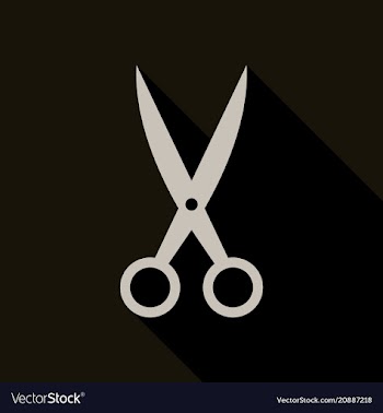 Scissors open on background flat design vector image