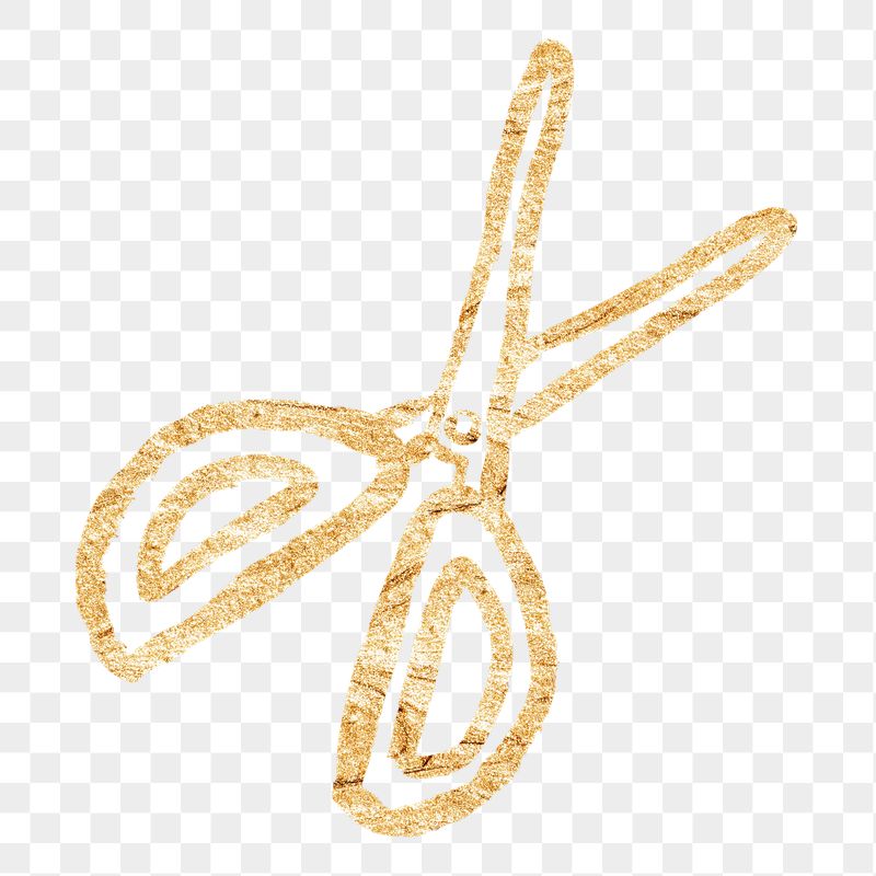 Scissors png sticker, gold glittery | Free PNG Illustration - rawpixel