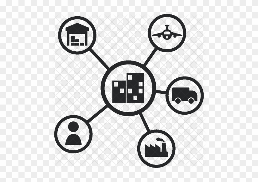 Scm Icon - Supply Chain Icon Black