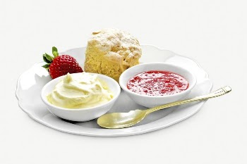 Scone with jams collage element | Free PSD - rawpixel