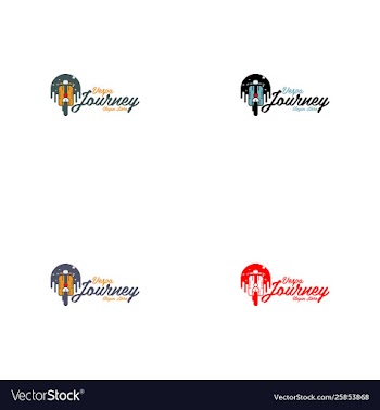 Scooter city night logo design vector image