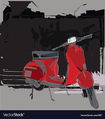 Scooter illustration vector image