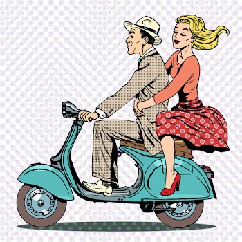 Scooter Motorcycle Cartoon - Motorcycle cartoon lovers 