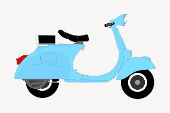 Scooter motorcycle clipart, illustration vector. | Free Vector - rawpixel