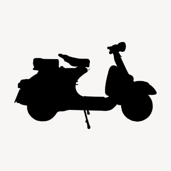 Scooter motorcycle silhouette clipart, vehicle | Free Vector - rawpixel