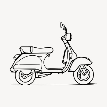 Scooter motorcycle sticker, vehicle illustration | Free PSD - rawpixel