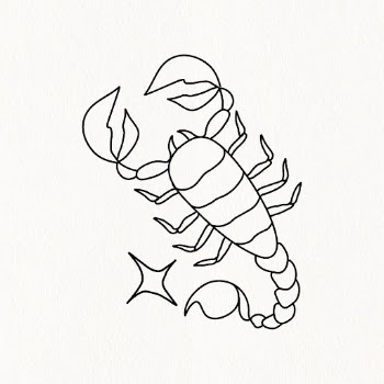 Scorpio zodiac line art illustration, | Free Vector Illustration - rawpixel