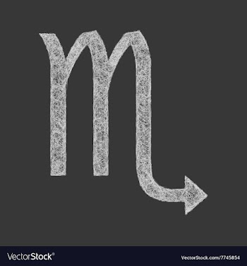 Scorpio zodiac sign line art vector image