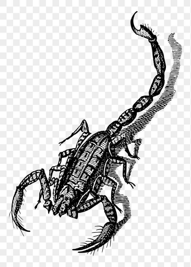 Scorpion png sticker illustration, transparent | Free PNG - rawpixel