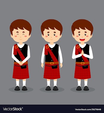 scotland character with various expression